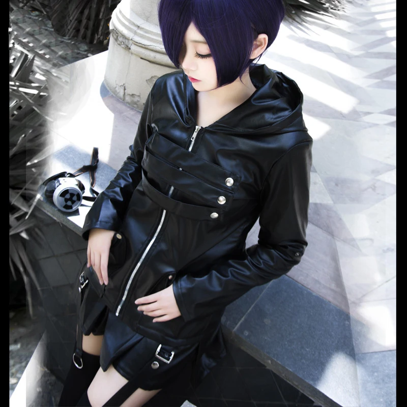 Японское Аниме Tokyo Ghoul Touka Kirishima костюмы для косплея женское кожаное черное платье