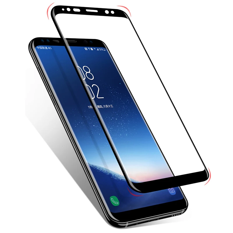 3D изогнутое прозрачное закаленное стекло для защиты экрана Samsung S8 Plus Note 8|Защитные