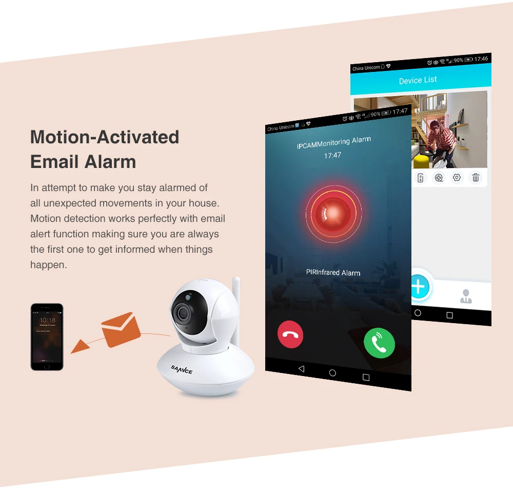 SANNCE 720P HD умная беспроводная IP камера 1.0MP двухсторонняя аудио ИК ночного видения wifi PTZ камера CCTV Домашняя безопасность детский монитор