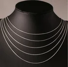 1 шт. Ожерелье-цепочка из серебра M925, 1 мм, 16-24 дюйма