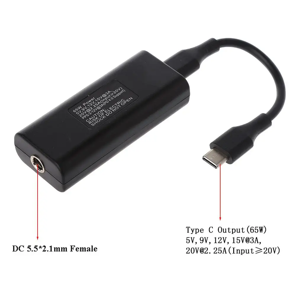 45 Вт мини блок питания DC адаптер зарядное устройство разъем USB Type C конвертер