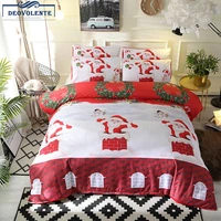 23pcs santa claus christmas tree printed polyester duvet cover pillowcase bedding sets for children