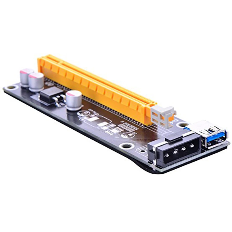 2 шт. 60 см расширитель PCI-E PCI Express Riser Card 1x to 16x USB 3.0 SATA 4Pin Sata Power Cable PCIE Cards Version 006 on.