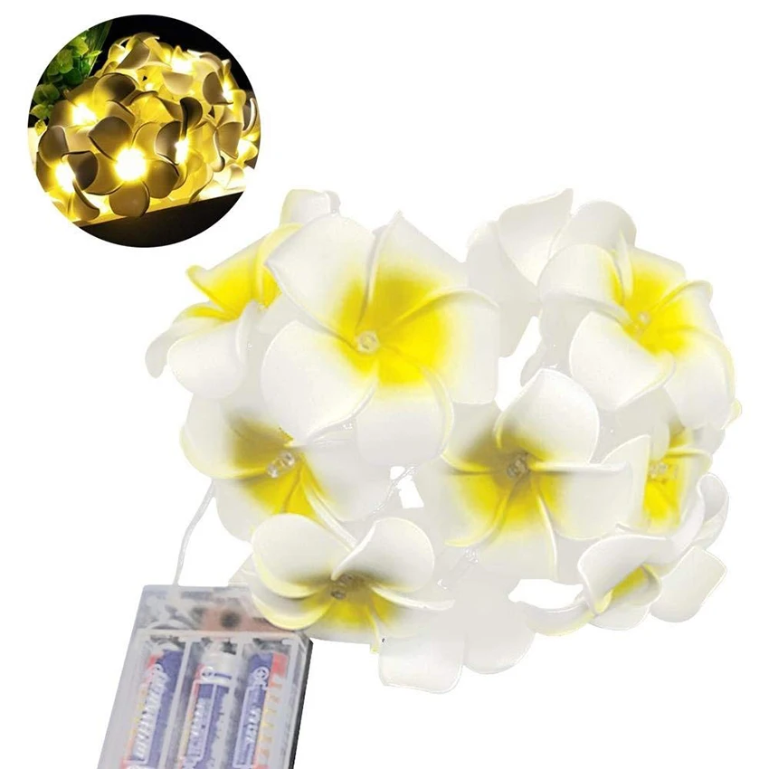 Креативные СВЕТОДИОДНЫЕ гирлянды DIY frangipani цветочное праздничное освещение для