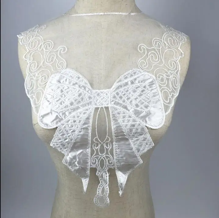 Кружевной воротник с бантом для рукоделия 1 шт. аксессуары одежды из ткани