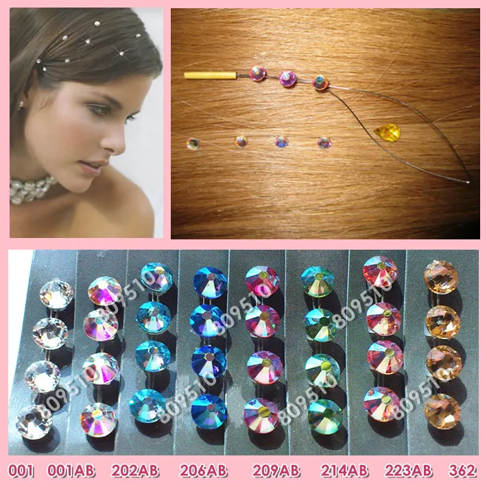 Наращивание волос аксессуары мода волосы ювелирные изделия 80 упак. 8 яркие цвета