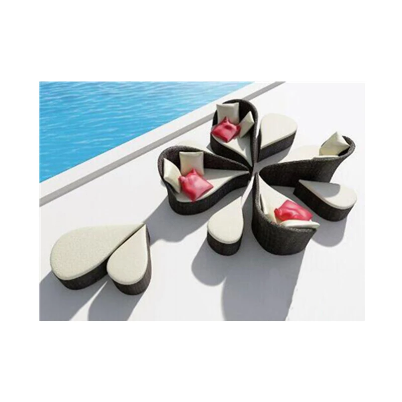 Фабричные розетки недорогой диван кровать Viro для сада плетеный патио секционный