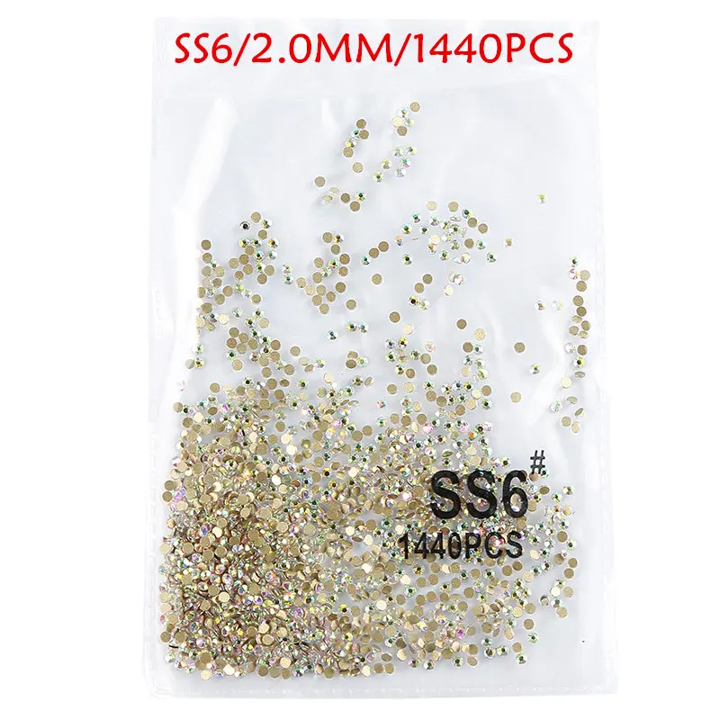 SS3-SS40, Золотые кристаллы AB, драгоценные камни, стразы без горячей фиксации, Золотая плоская задняя часть для дизайна ногтей, палочка для ногтей, дрель и дизайн 030