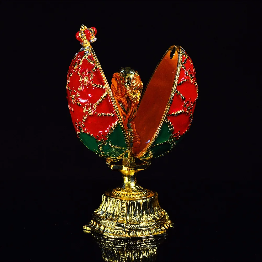QIFU Новое поступление лучший подарок яйцо Faberge в стиле Российской футбольной