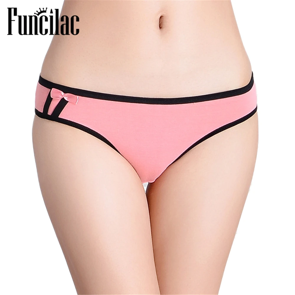 FUNCILAC женское нижнее белье одноцветные Сексуальные трусы для женщин розовое Calcinha