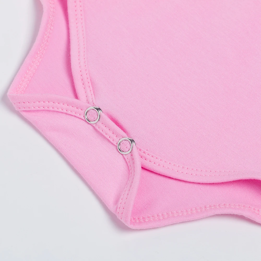 Розовые комплекты одежды для девочек с вышивкой Детский комбинезон украшением в