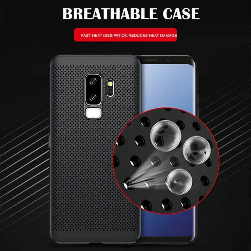 Дышащие светящиеся Чехлы для SamSung Galaxy S8 S9 S10 Plus S10E S6 S7 Edge A30 A50 A20 A10 M10 M20 сетчатые