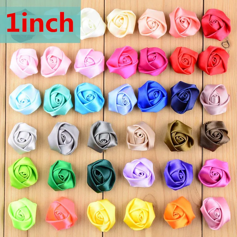 Атласная лента с розетками 50 шт./лот 39 цветов 1 дюйм|hair accessories fascinators|accessories articlehair