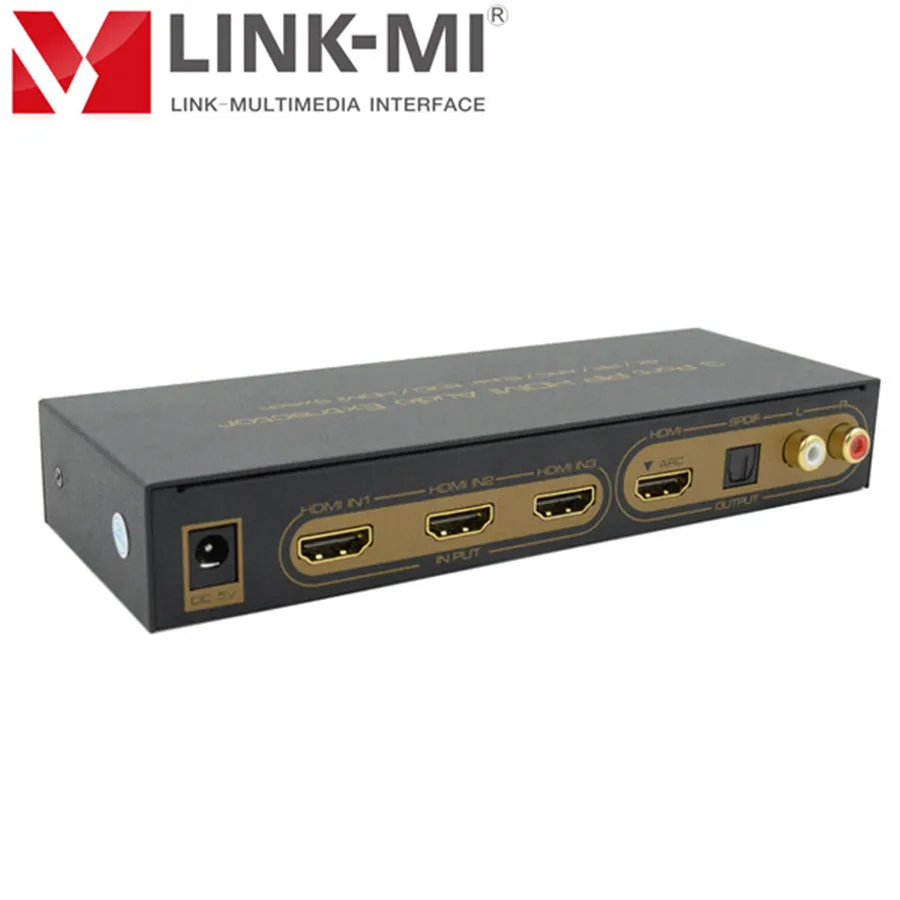LINK MI SW301 Audio HDMI переключатель с пультом дистанционного управления 3x1 ARC EDID SPDIF