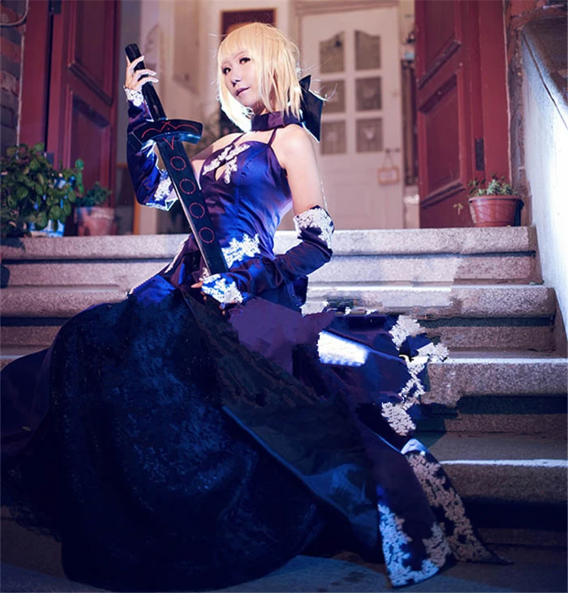 Fate/Grand Order FGO Black Saber Artoria Pendragon Lily женский костюм для косплея вечернее платье