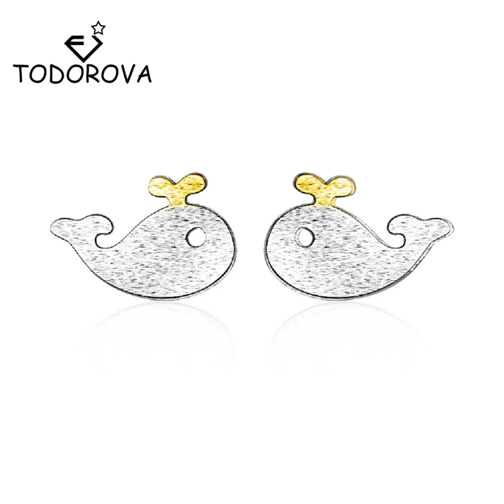Серьги Todorova с животными ювелирные изделия женские серьги симметричные гвоздики