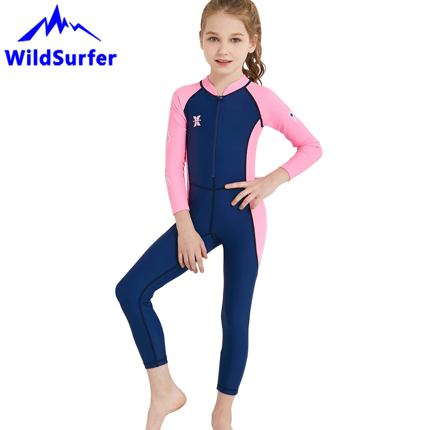 WildSurfer детский купальник для дайвинга Для Девочек Цельный с длинным рукавом