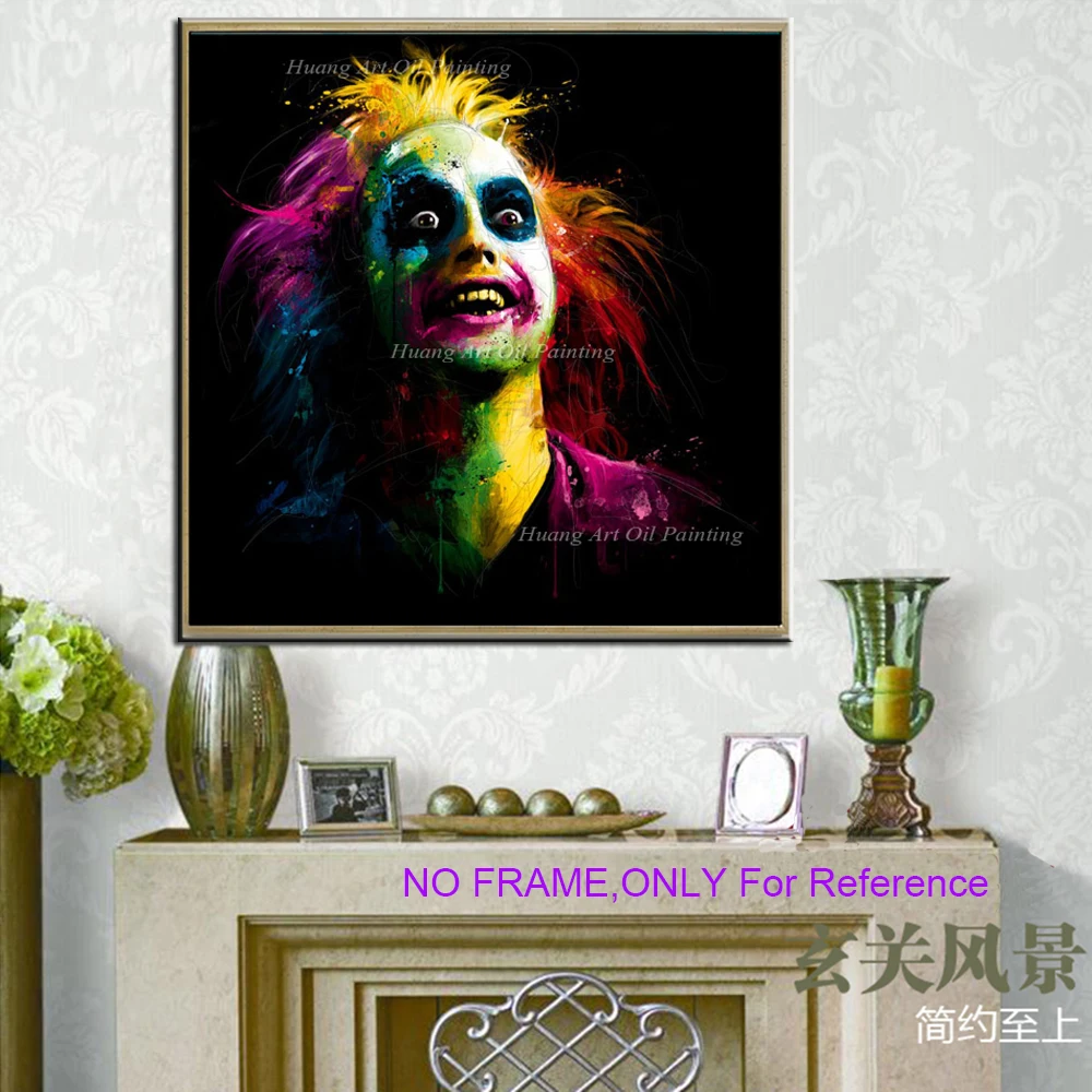 Ручная роспись современный портрет клоуна картина маслом красочный человек