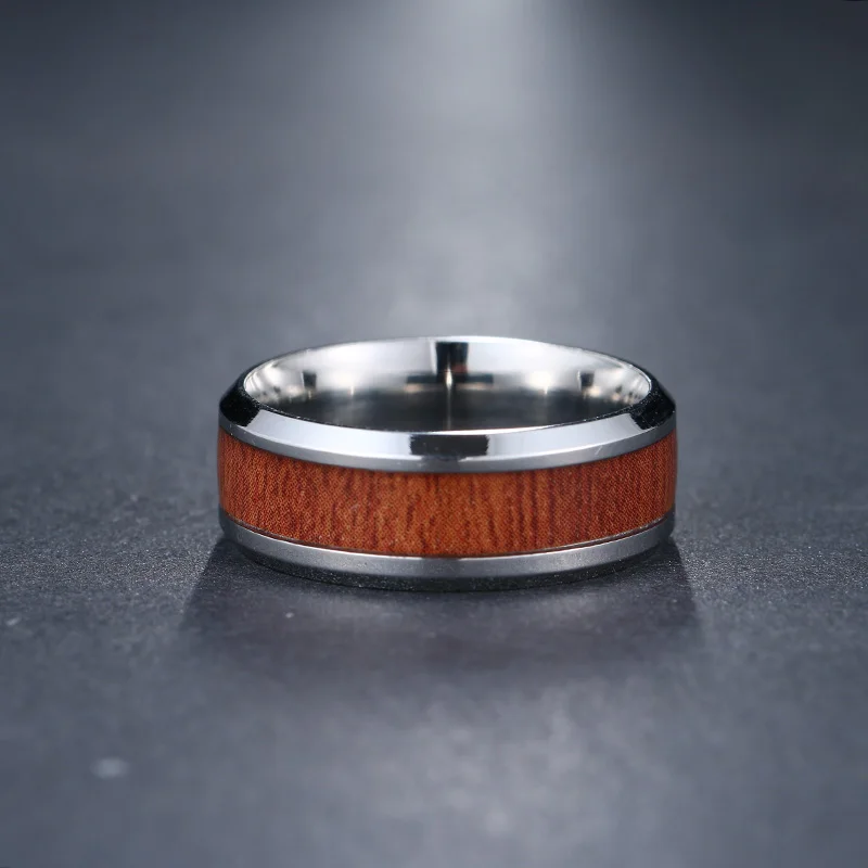 Woiwoi Stainless Steel Rings Nordic Vikings Runes Amulet Yggdrasil steel jewelry wood circle Ring | Украшения и аксессуары