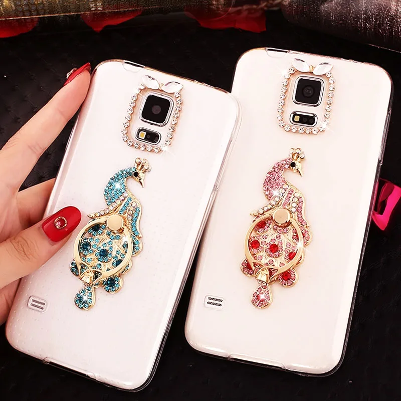 

New Glitter Cute Ring Holder Stand Case For LG V30 Q6 Q8 G7 Case Clear TPU Soft Silicone Cover For LG X Power 2 Phone Back Shell