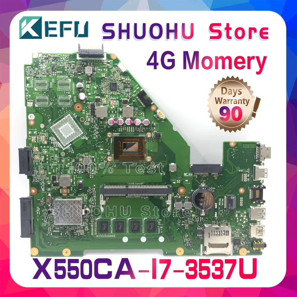 KEFU X550CA для ASUS X550CC R510C Y581C X550C X550CL Процессор I7 4GMemory материнская плата ноутбука