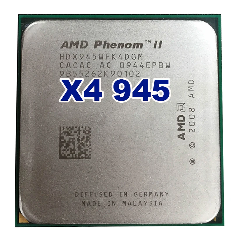 Официальный Оригинальный процессор AMD Phenom II X4 945 3 0 ГГц Разъем AM2 +/AM3 938pin L3/6M