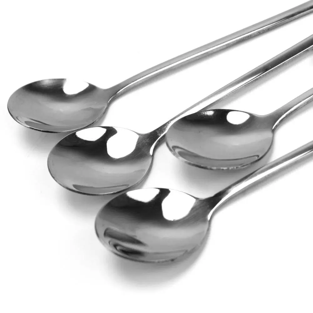 4 шт. кофейные ложки с длинной ручкой из нержавеющей стали|coffee spoon|coffee tea spoonlong handled