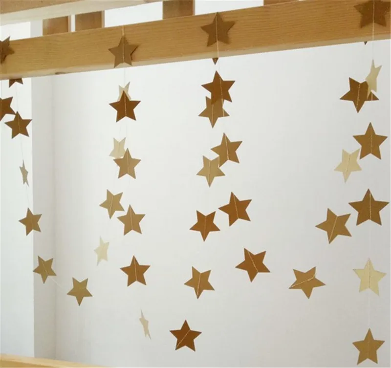 4 м бумажные гирлянды в форме звезды красочные флажки для дома свадьбы вечеринки