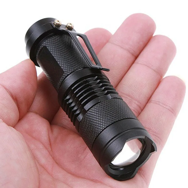 

MINI LED UV Violet Flashlight 365nm Zoomable Black Aluminum Purple Violet Light SK68 Led Flashlight Torch by 14500 Battery