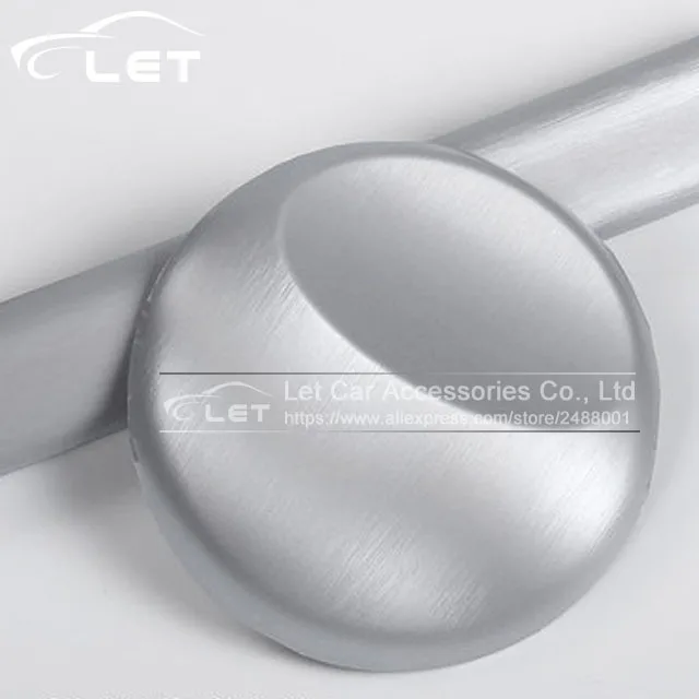

car styling Silver Metallic Brushed Aluminum Vinyl matt brushed car Wrap Film car sticker decal With Bubble Free Air Release