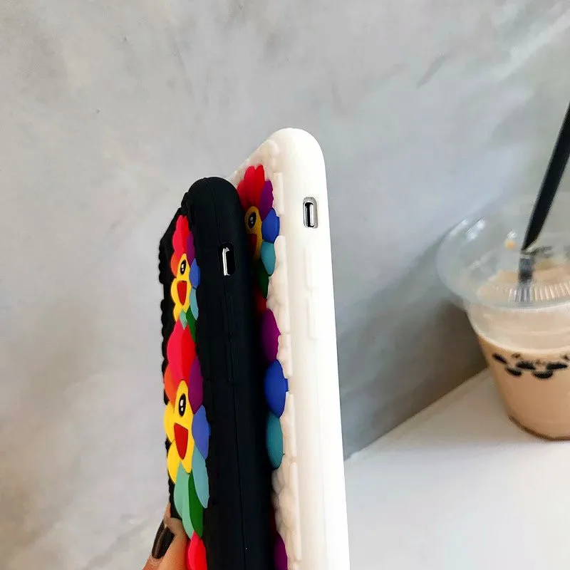 Чехол Smile цвета радуги для iphone XS XSmax чехол XR X 7 6S 6 8 Plus с подсолнечником