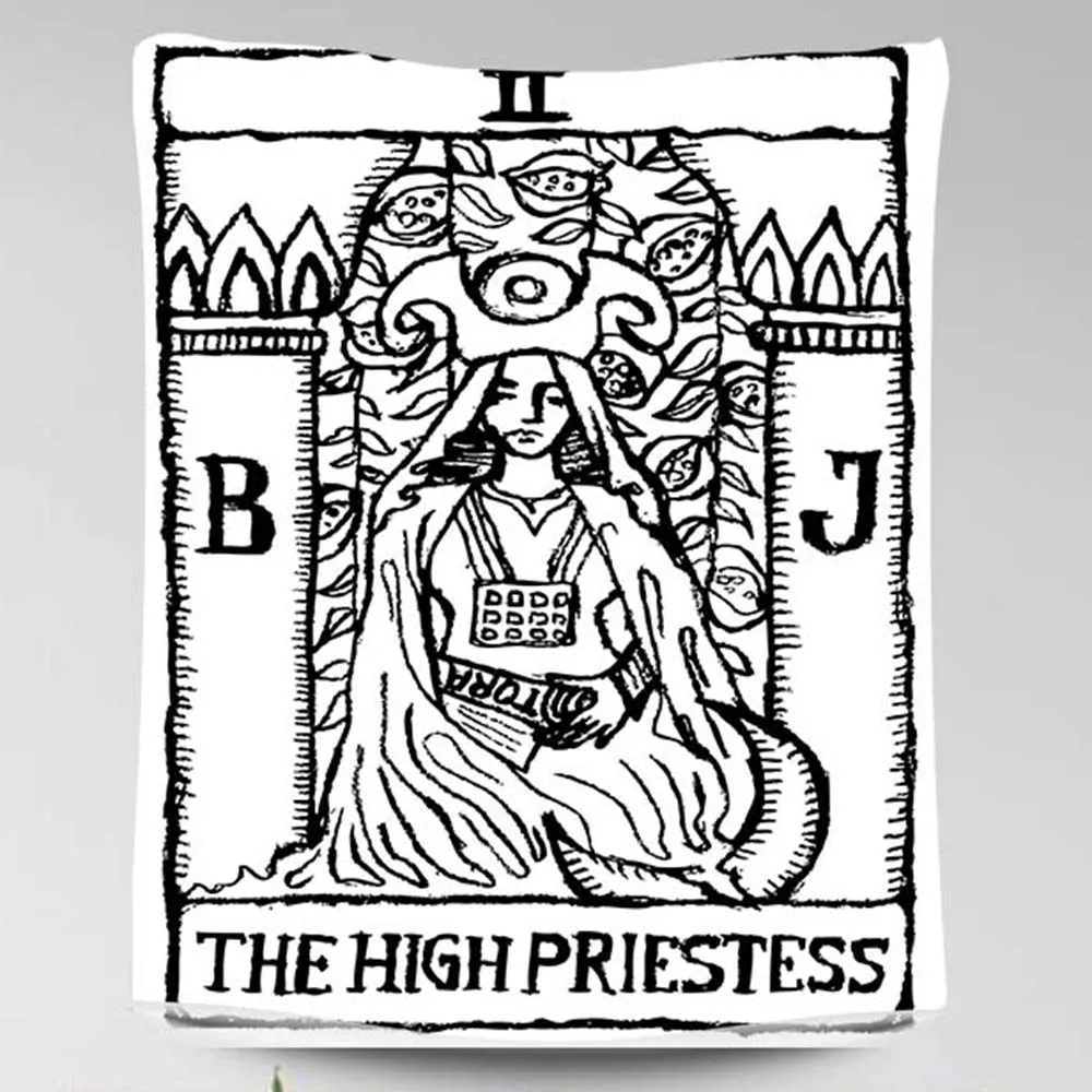 Настенное одеяло The High Priestess гобелен с рисунком Таро Прямая поставка ткань для