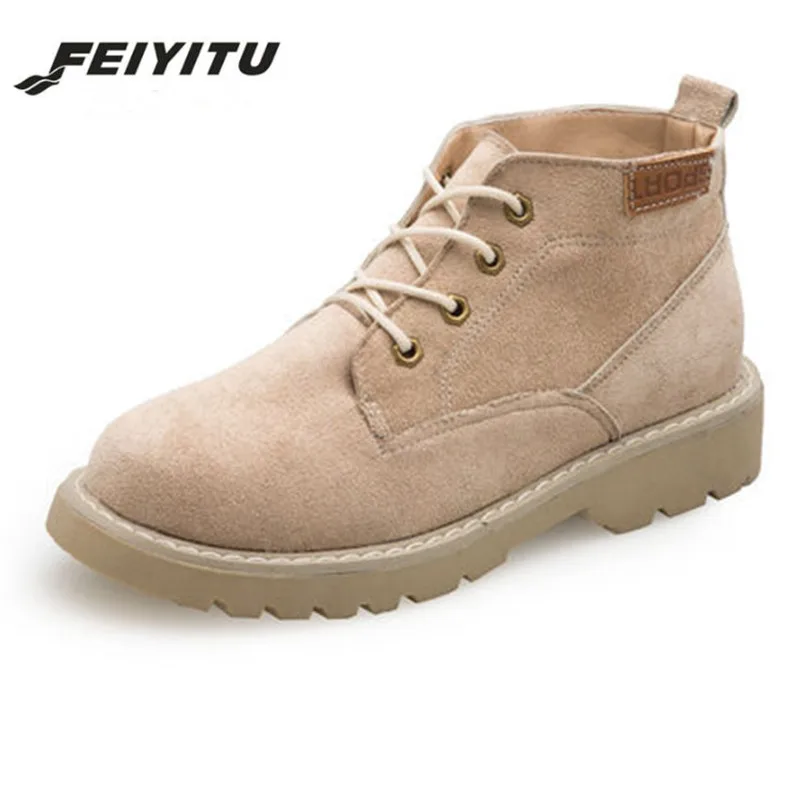 FeiYiTu/рекламные женские ботинки Сезон осень зима Ботильоны на платформе с