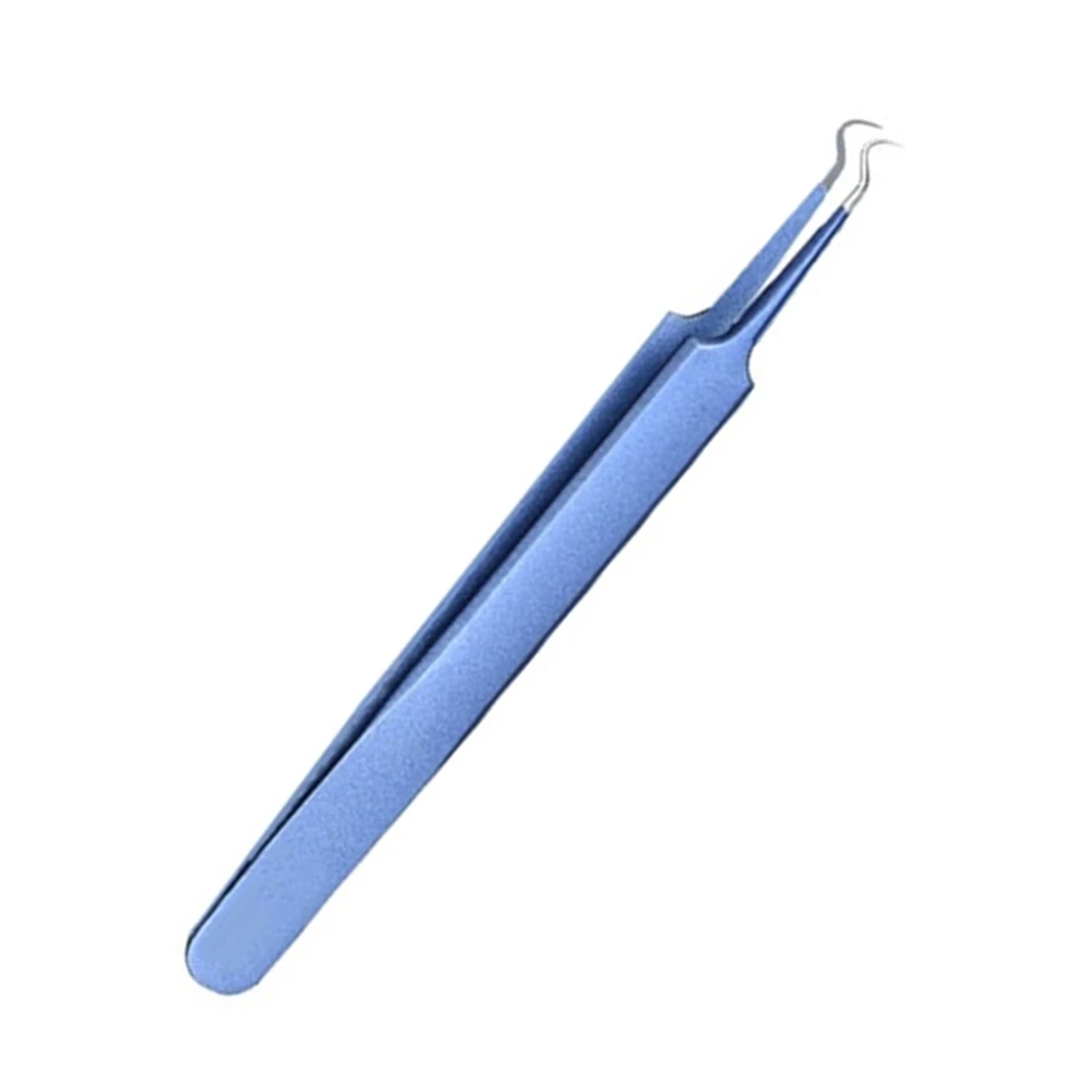GJ5891B03 Blue Pink 1PC Acne Comedo Stainless Steel Needle Professional Comedone Blackhead Remover Tweezer For Face Skin Care Tool - Color: GJ5891B03