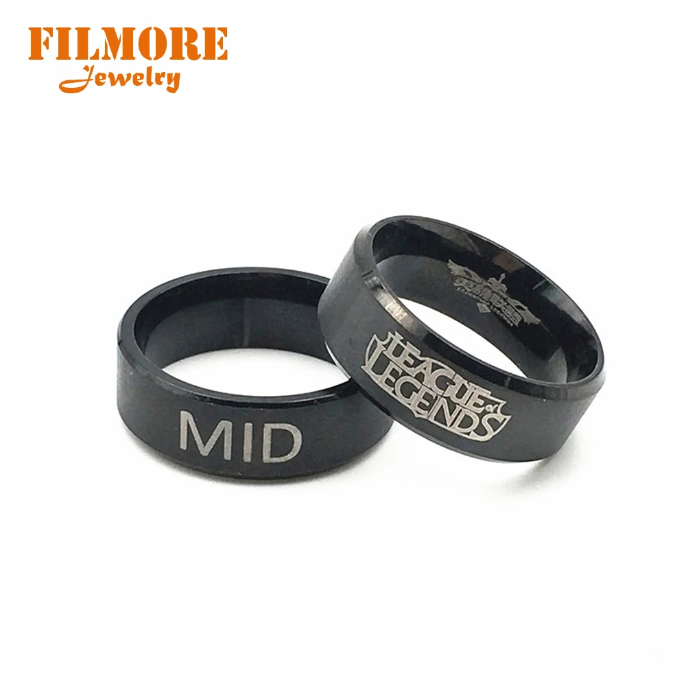 League of Legends Ring - Hot Game LOL Logo | 5 Style Options - ADC TOP MID JUNGLE SUPPORT | Titanium Stainless Steel Fashion Ring for Fans image 3
