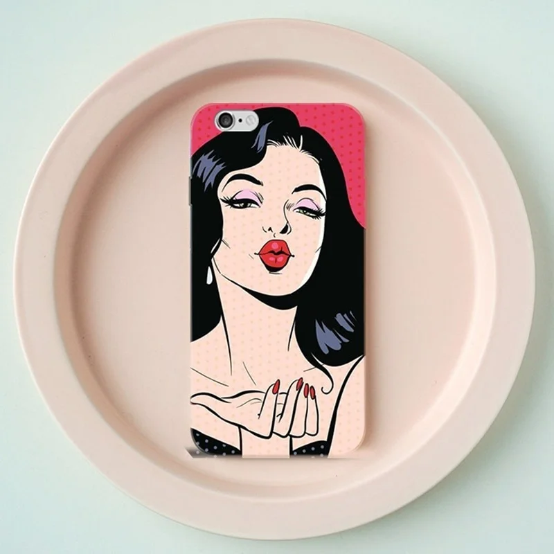 KISSCASE Sexy Girls Case For iPhone 6 6S Plus TPU Pattern 7 8 4 4S 5 5S SE Xs Max Xr S |