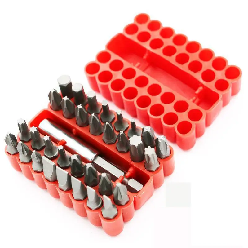Защита от взлома Набор бит 33 шт Torq Torx шестигранный Звездный гаечный ключ три