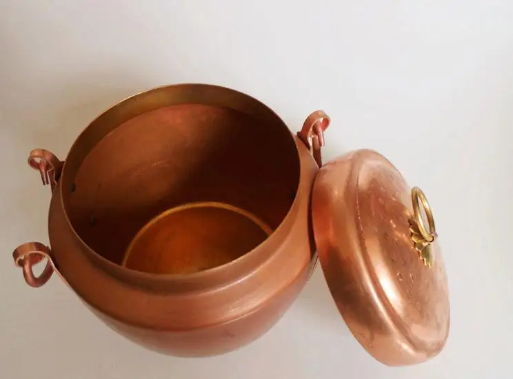 Горшок для тушения из чистой меди ретро-горшок приготовления пищи хамдема