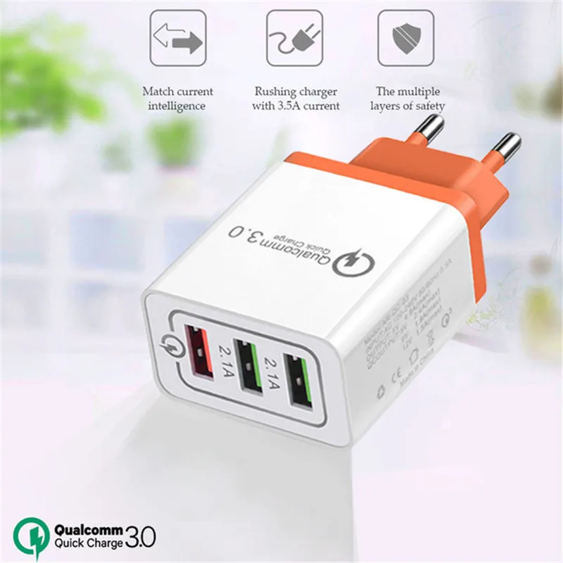Зарядное устройство USB quick charge 3 0 для iPhone X 8 7 iPad быстрое настенное зарядное Samsung S9/S8