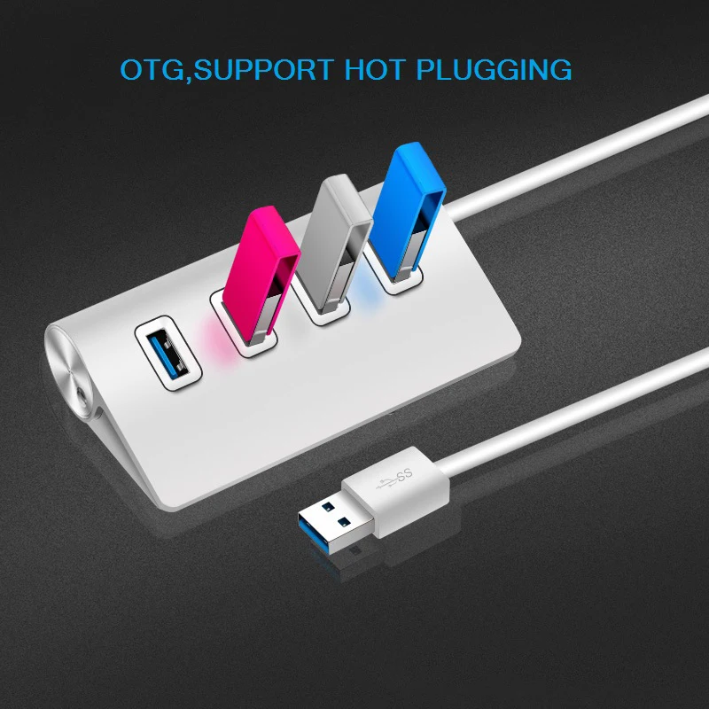 USB разветвитель из алюминиевого сплава 5 Гбит/с 4 порта|USB-хабы| |