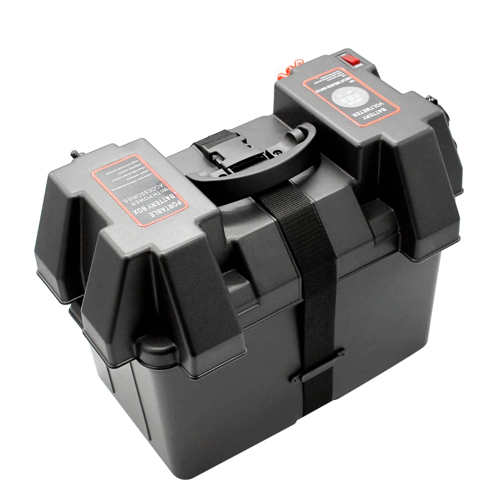 Многофункциональный станок 12V Батарея коробка зарядных порта USB для автомобиля Зарядное устройство с светодиодный вольтметр Экран дисплея для автомобилей Грузовик Лодка Трейлер РВ