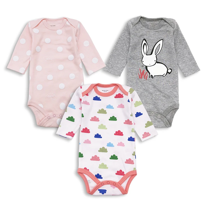 3 шт./лот Одежда для новорожденных одежда маленьких девочек хлопковая футболка с