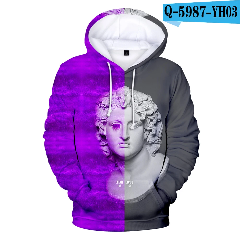3D Новинка, Vaporwave, 3D толстовки, Мужская/Женская мода, принт, толстовка, пуловер, Vaporwave, длинный рукав, с капюшоном, унисекс, уличная одежда, топы - Цвет: 3D