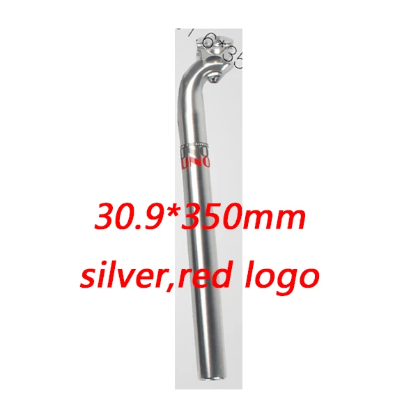309 silver red logo UNO сверхлегкий MTB горный велосипедный Подседельный штырь для горного велосипеда трубка Алюминий стойка сиденья из сплава 27,2/30,9/31,6*350 мм - Цвет: 309 silver red logo