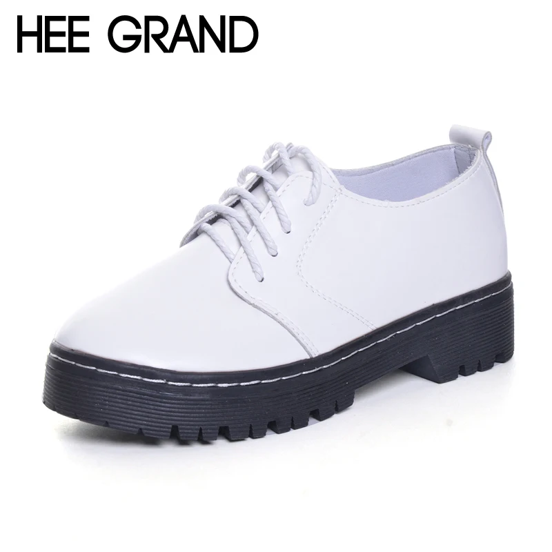 HEE GRAND/2017 Обувь с перфорацией типа броги шнуровка туфли оксфорды на платформе