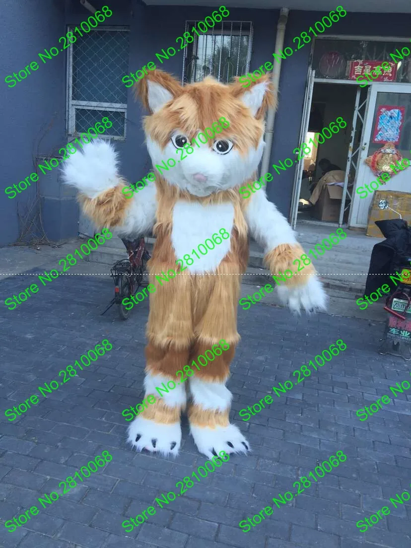 Высококачественный шлем из ЭВА имитация меха кошка талисманы костюмы ходячая