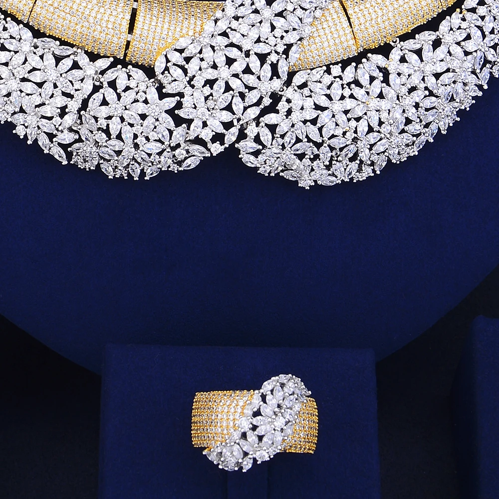 GODKI Trendy Luxury Geometry African Necklace Earring Set Jewelry Sets For Women Wedding Zircon CZ Dubai Bridal jewelry 2019 | Украшения и