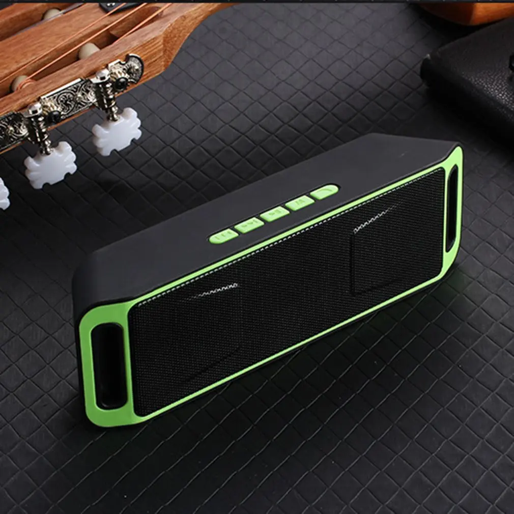 Зеленая трава SC208 Bluetooth 5,1 Динамик стерео сабвуфер колонки Динамик s USB mp3 TF FM радио встроено, звук, микрофон смены бар - Цвет: Зеленая трава