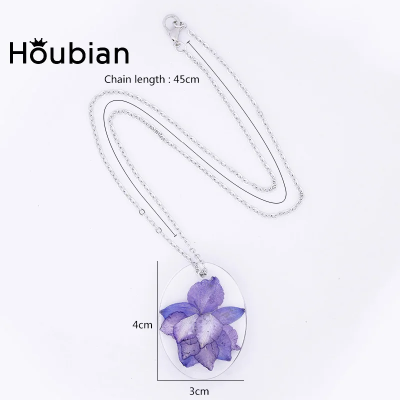 Колье Houbian с фиолетовыми искусственными камнями модное ожерелье из смолы