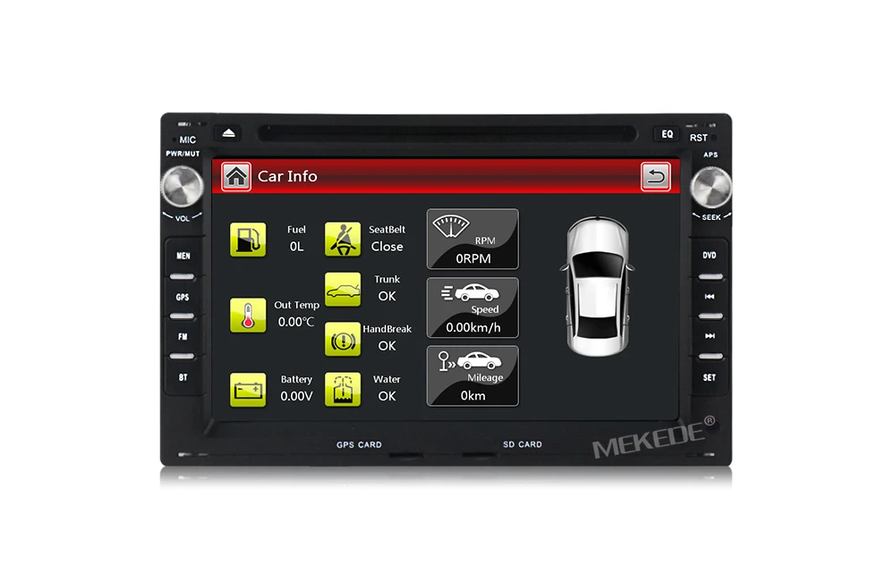 MEKEDE HD 2 din 7 дюймов Автомобильный DVD для VW Passat/JETTA/Bora/Polo/GOLF CHICO/SHARAN Поддержка заднего вида+ карта 16 г